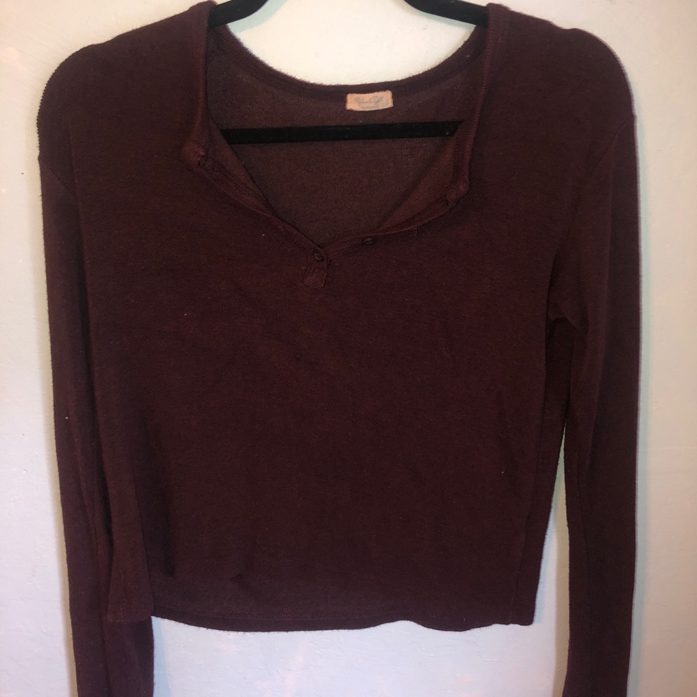 Brandy Melville knit burgundy top